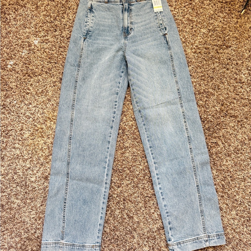 HABITUAL High Waist Side Panel Ankle Barrel Leg Jeans